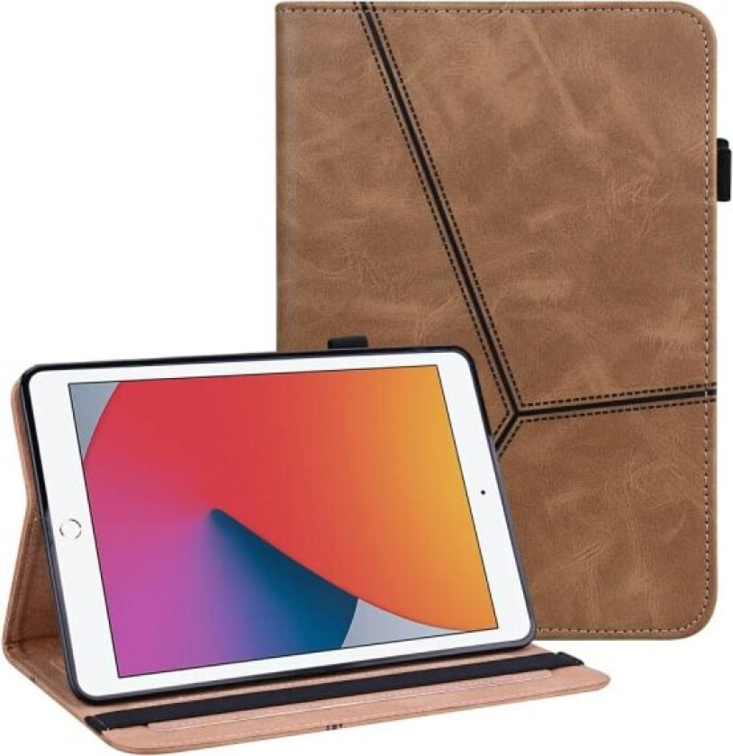 Til iPad 10.2 (2021)/(2020)/(2019) Sammenleggbart deksel - Brun