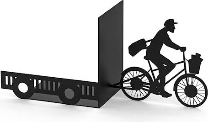 Bokstøtte Brevbærer Svart Metall Balvi