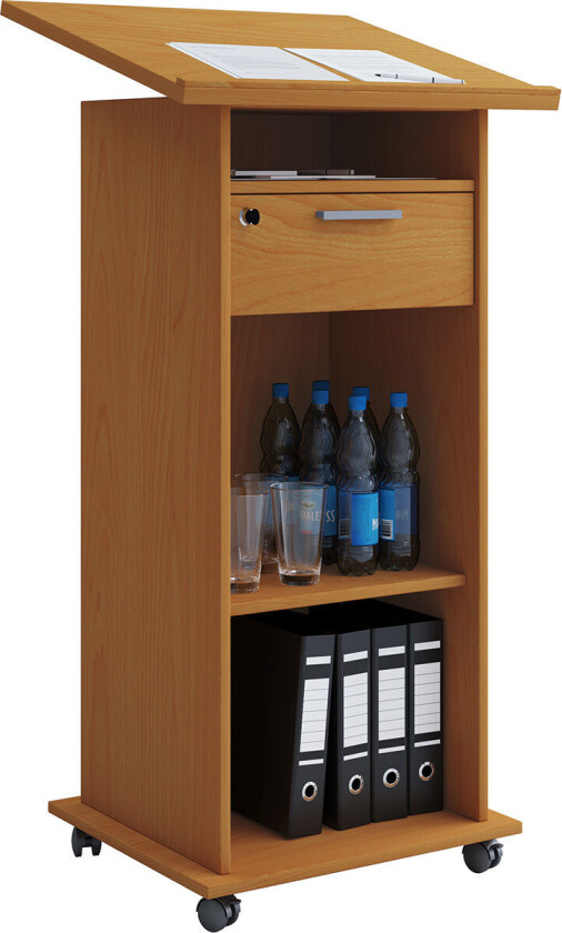 Meeta skrivebord , skrivepult 3 hyller og 1 skuff bøk dekor.