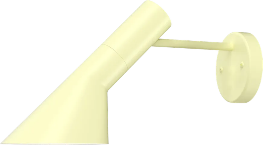 AJ Vegglampe U/ledning og U/ bryter - Gul