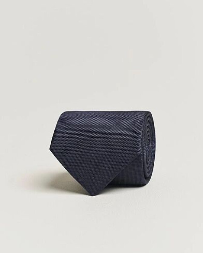 Silk Basket Weave Tie Navy