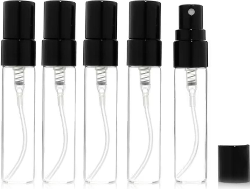 Sprayflaske / Miniflasker i Glass – 5 ml – 5-Pak