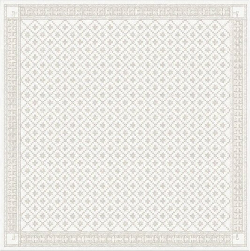 Åttebladrose bordduk 150x150 cm beige