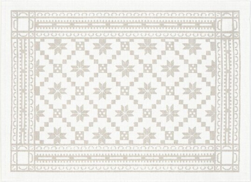 Åttebladrose bordbrikke 35x48 cm beige