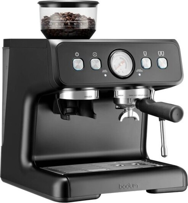 Bistro esspressomaskin 2,8L med kaffekvern svart