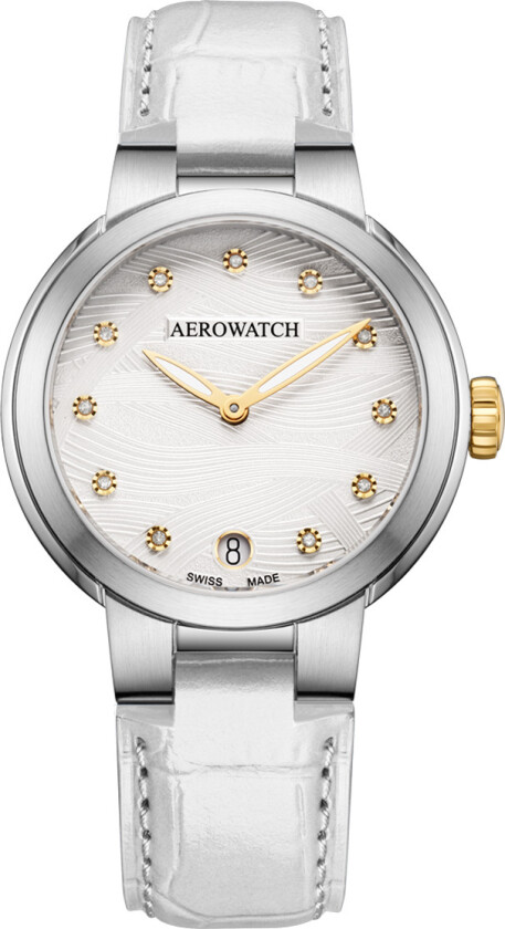 Harmonie Lady Quartz A 42107 BI03 - Kvarts - Sølv - Dameklokker - Skinn - Safir