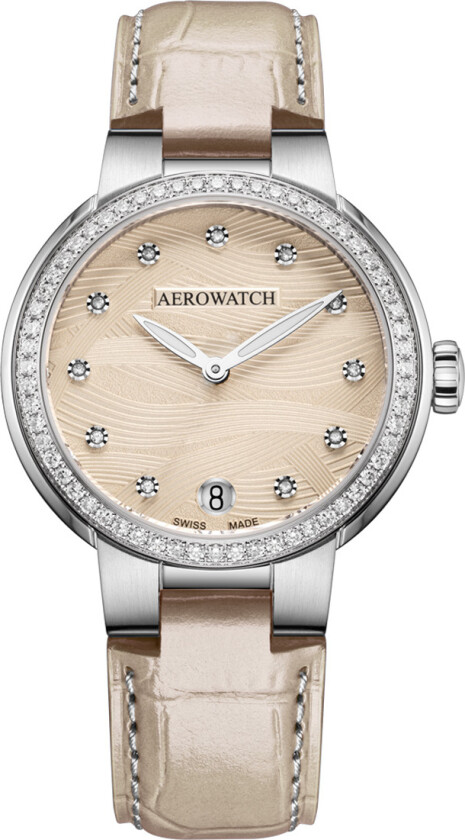 Harmonie Lady Quartz A 42107 AA02 DIA - Kvarts - Sølv - Dameklokker - Skinn - Safir
