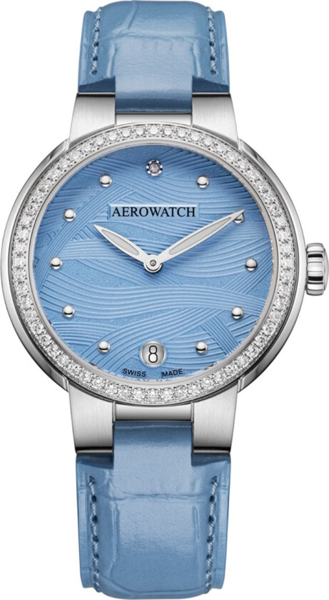 Harmonie Lady Quartz A 42107 AA01 DIA - Kvarts - Sølv - Dameklokker - Skinn - Safir