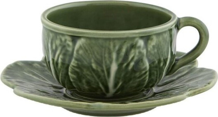 Cabbage kopp 30 cl med skål 15 cm kål grønn