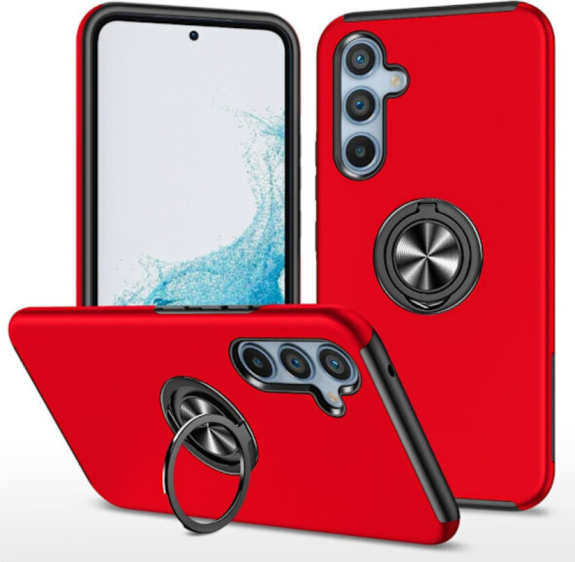 Til Samsung Galaxy A26 5G Hybrid Deksel med Roterbar Ringholder