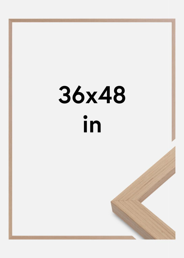 Ramme Blocky Akrylglass Eik 36x48 Inches (91,44x121,92 Cm)