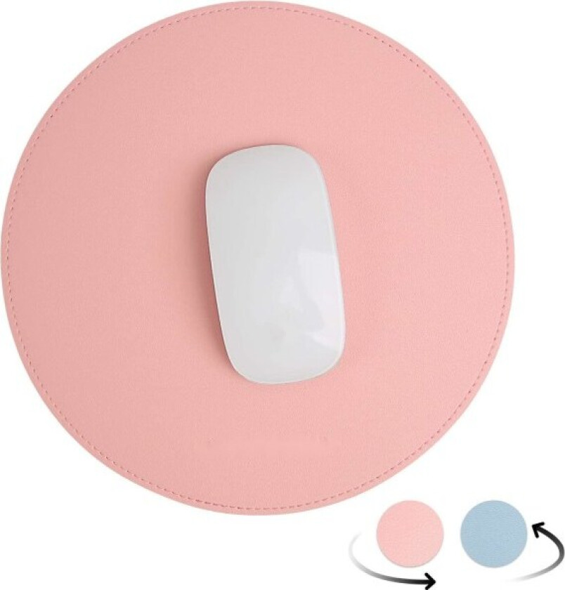 Musematte, tosidig musematte liten rund PU-lær muse