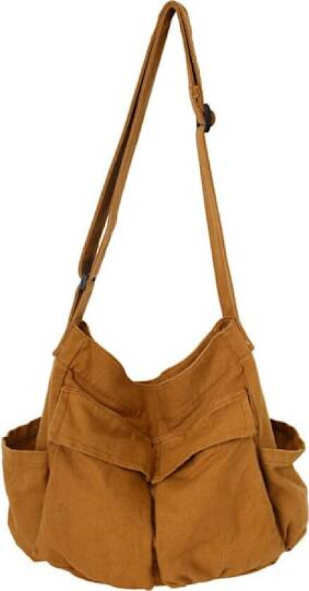 Stor kapasitet lerret messenger bag multi rom bag casual kvinner menn skulder bag