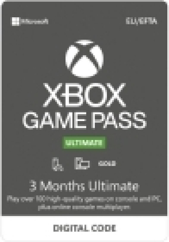 Xbox Game Pass Ultimate - Xbox One, Win abonnementslisens (3 måneder) - ESD - Eurosone