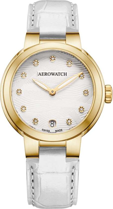 Harmonie Lady Quartz A 42107 JA03 - Kvarts - Gull - Dameklokker - Skinn - Safir