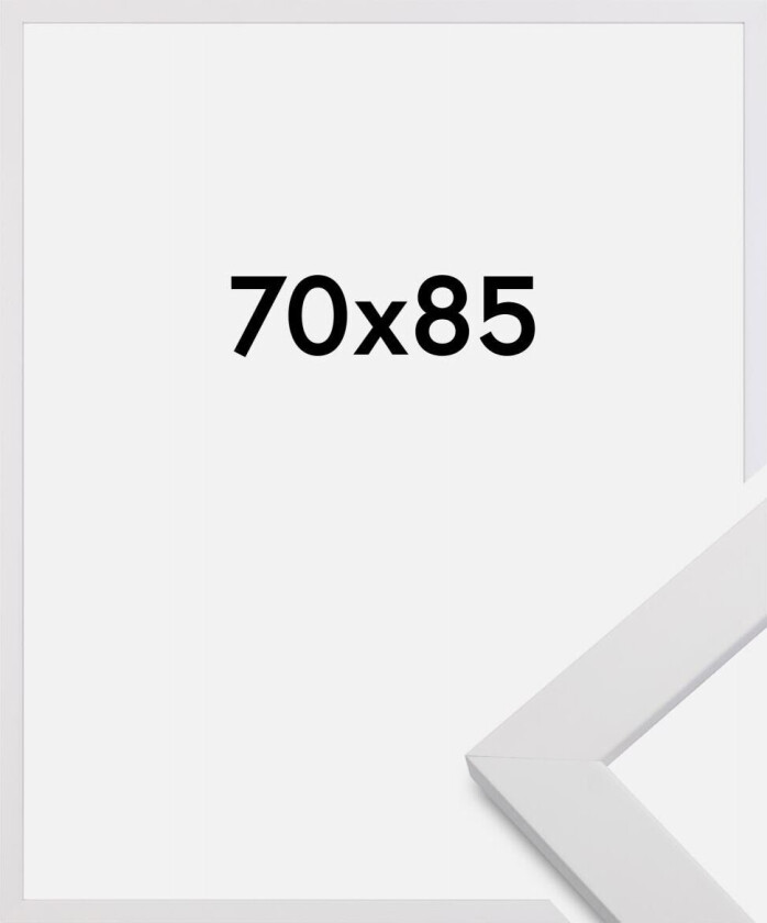 Ramme White Wood Akrylglass 70x85 Cm