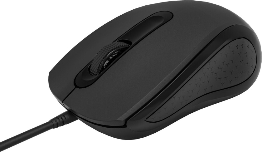 OMEGA 3D Mus - 1200 DPI, 1.5m Ledning, USB-C - Sort