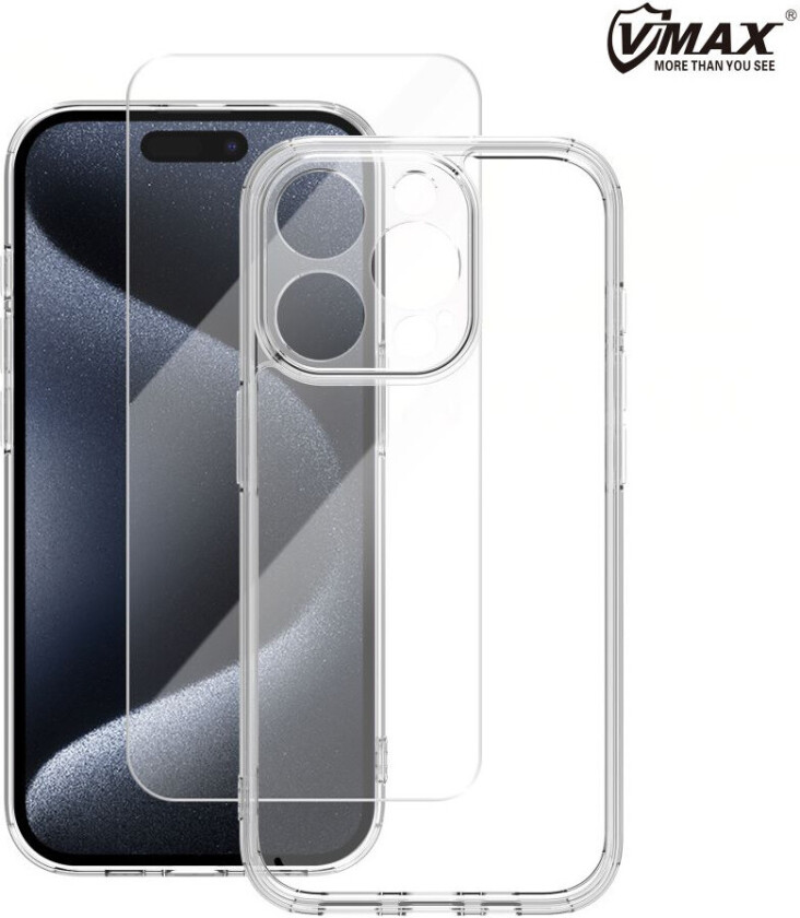 Vmax 25D Premium Cover og Beskyttelsesskjerm til iPhone SE - Transparent
