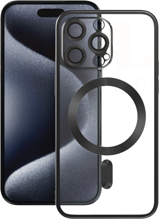 Vmax Elektroplatering Mag Cover til iPhone 15 Plus (TPU) Sort