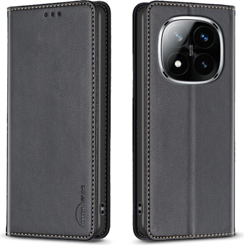 Støtsikkert mobildeksel for Xiaomi Redmi Note 14 Pro+ 5G kortholder svart