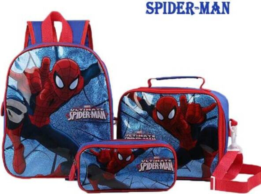 Spider-Man Ryggsekk Skolesekk 3-pakks bursdagsgave