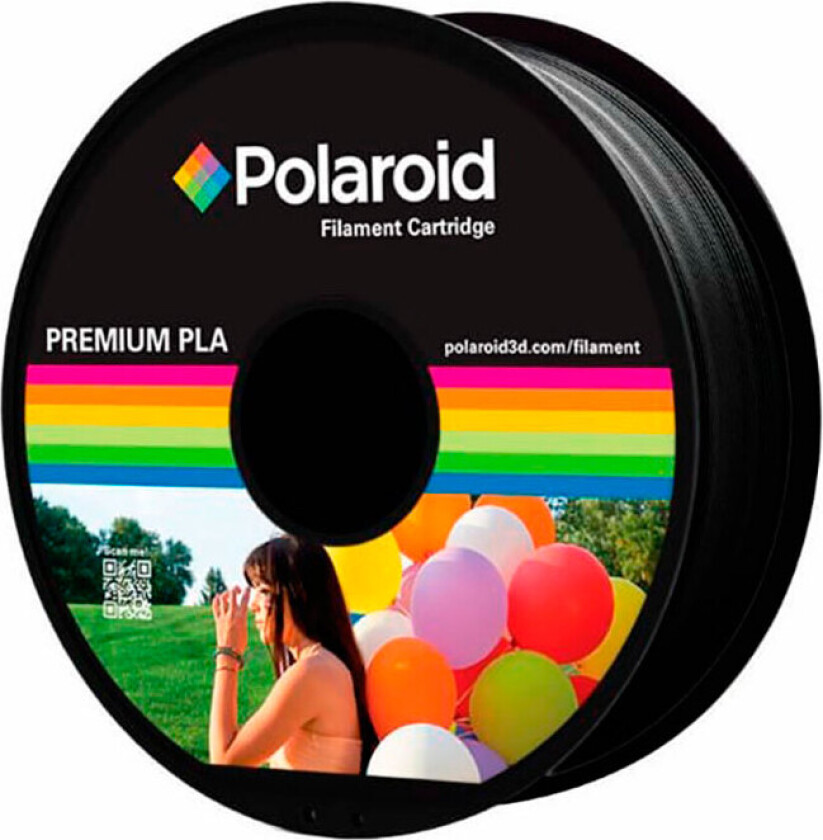 PLA Filament patron (1,75mm) 1kg - Sort