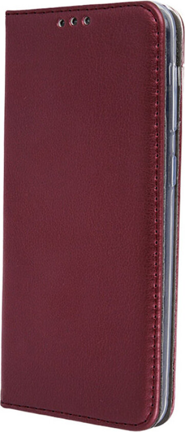 Smart Magnetic Flip Cover iPhone 15 Pro (kunstig skinn/TPU) Bordeaux