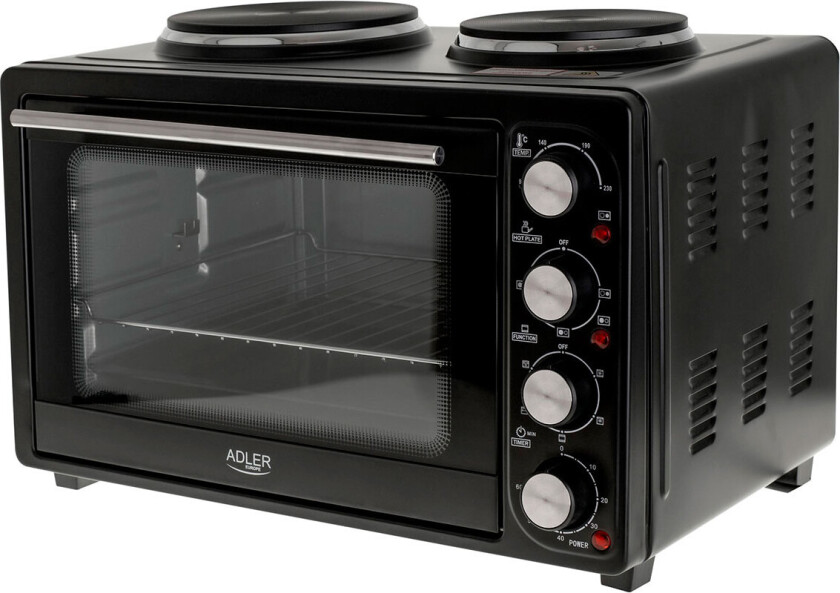 Miniovn med Kokeplater 2500W (36 liter)