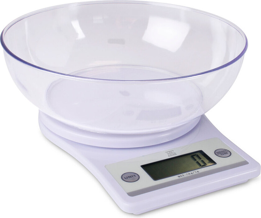 kjøkkenvekt m/skål (5 kg)