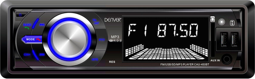 CAU-450 Bilradio med Bluetooth (4x 25W)