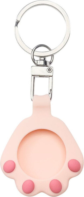 Cat Paw Nøkkelring til Apple AirTag (Silikone) Pink