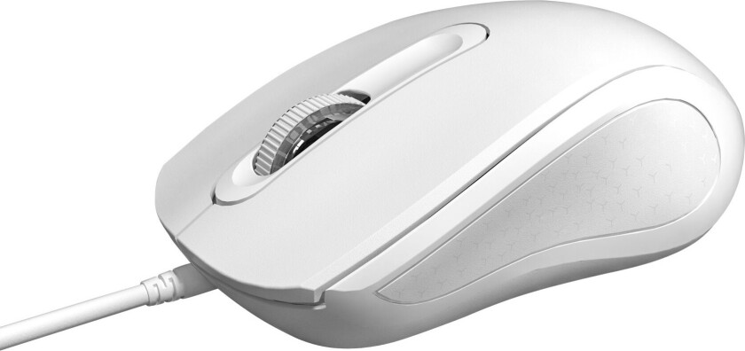 OMEGA 3D Mus - 1200 DPI, 1.5m Ledning, USB-A - Hvit
