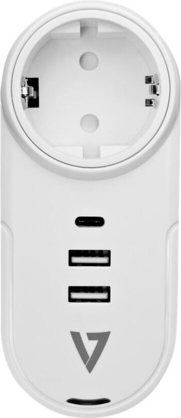 V7 PWUSBCEU 4-i-1 overspenningsvern (3xUSB)