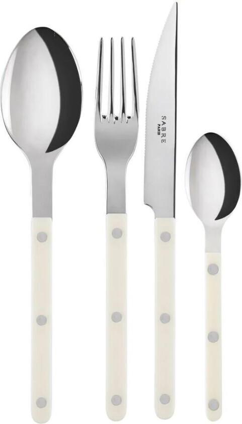 SABRE Paris Bistrot bestikk shiny 24 deler Ivory