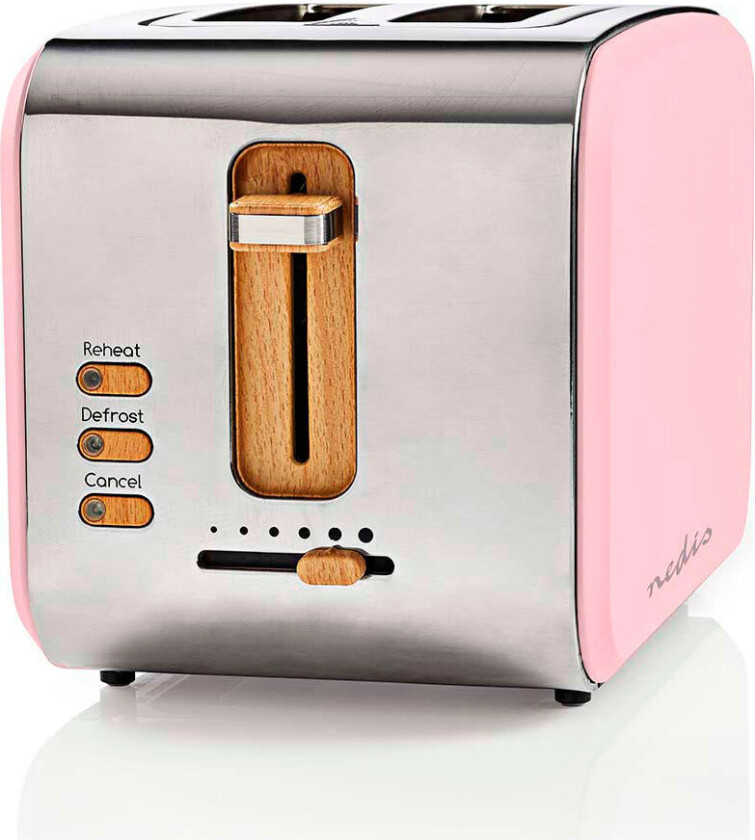 Brødrister med 2 Brede Åpninger (Soft touch) Rosa