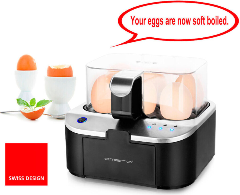 Eggkoker med Lyd - 6 egg (400W) Sort