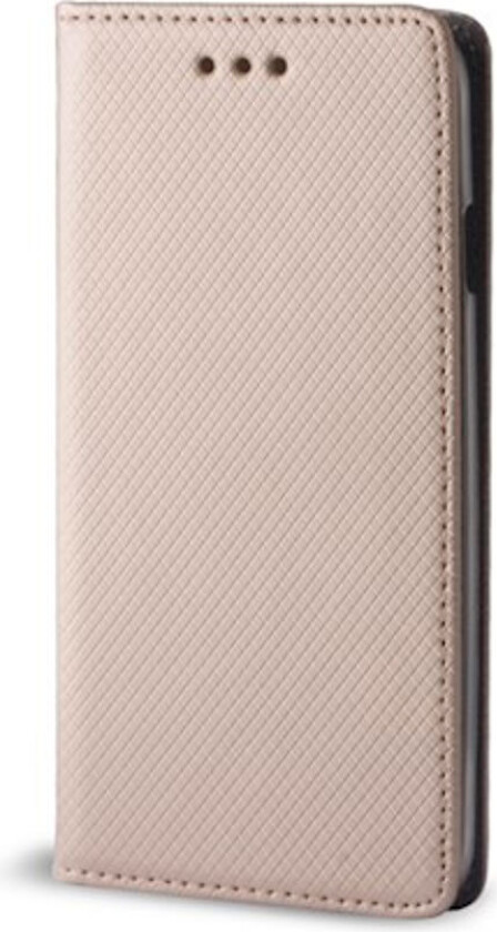 Smart Magnet Cover iPhone 15 Pro Max (kunstig skinn/TPU) Gull