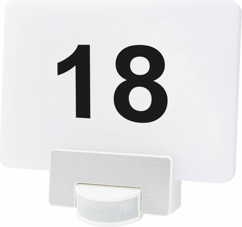 McSensor LED-husnummer med lys (12W) Hvit