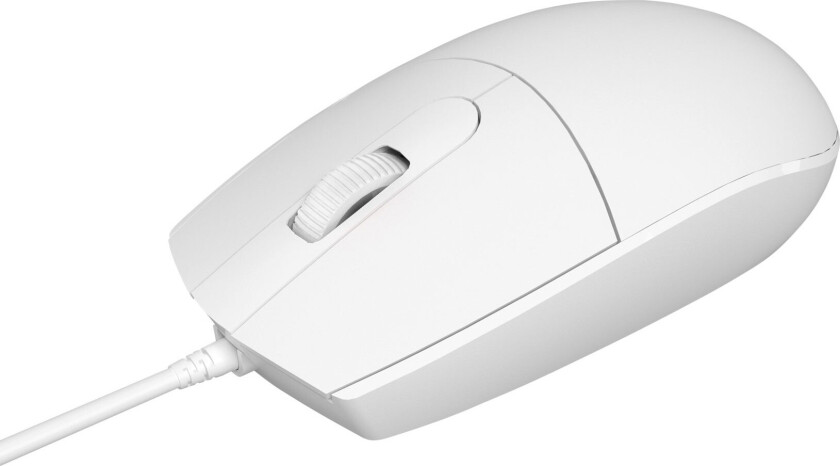 OMEGA 3D Mus - 1000DPI, 1.2m Ledning, USB-A - Hvit