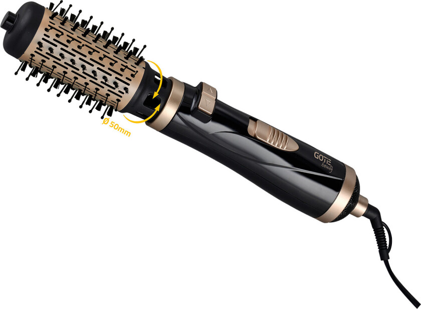 Gotie GLS100B Varmluftsbørste - 2 Hastigheder, 2 Varmeindstillinger, 1000W - Sort
