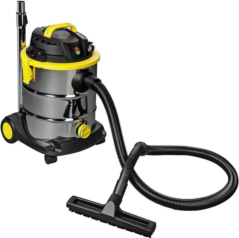 Wet & Dry Industri Støvsuger 1200W (25 liter) Rustfri stål