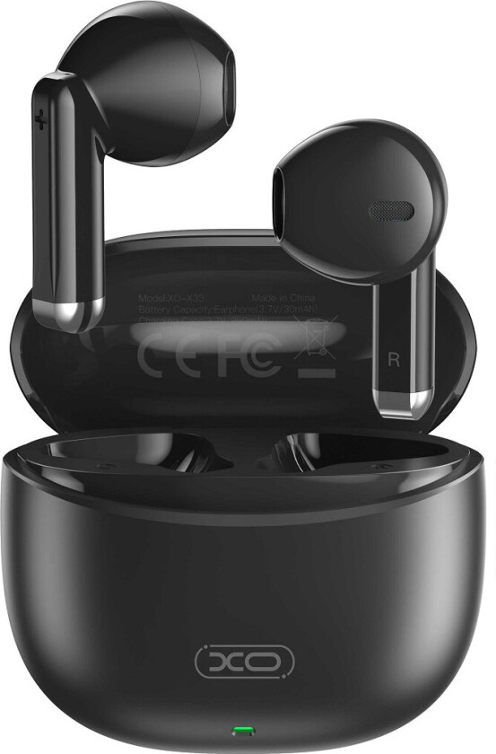 X33 TWS Bluetooth In-Ear ørepropper (4 timer) Svarte