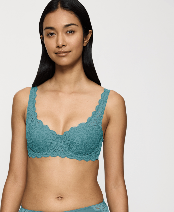 Amourette WHP BH med bøyle, turkis, Størrelse: 90E, Kvinner