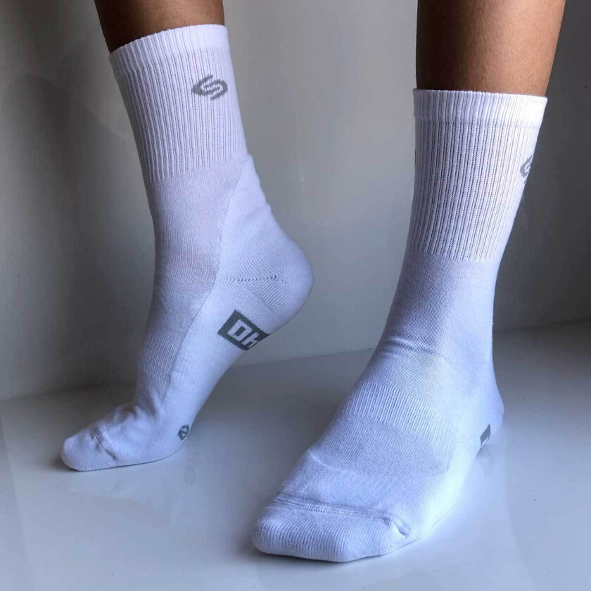 Tennissokker i bomull med beskyttende frottésåle