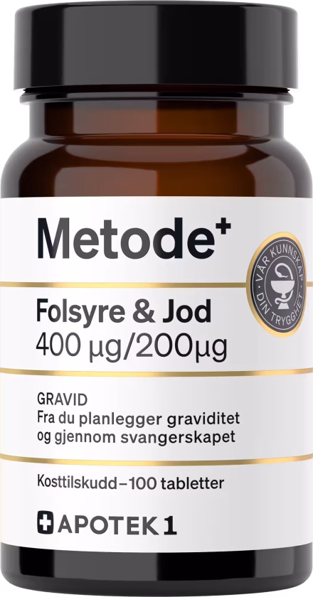 Folsyre & jod tabletter 100 stk