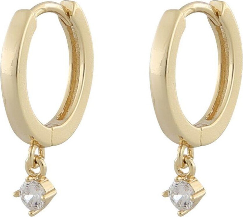 Snö Of Sweden Camille Small Ring Earring Gold/Clear 14,5mm