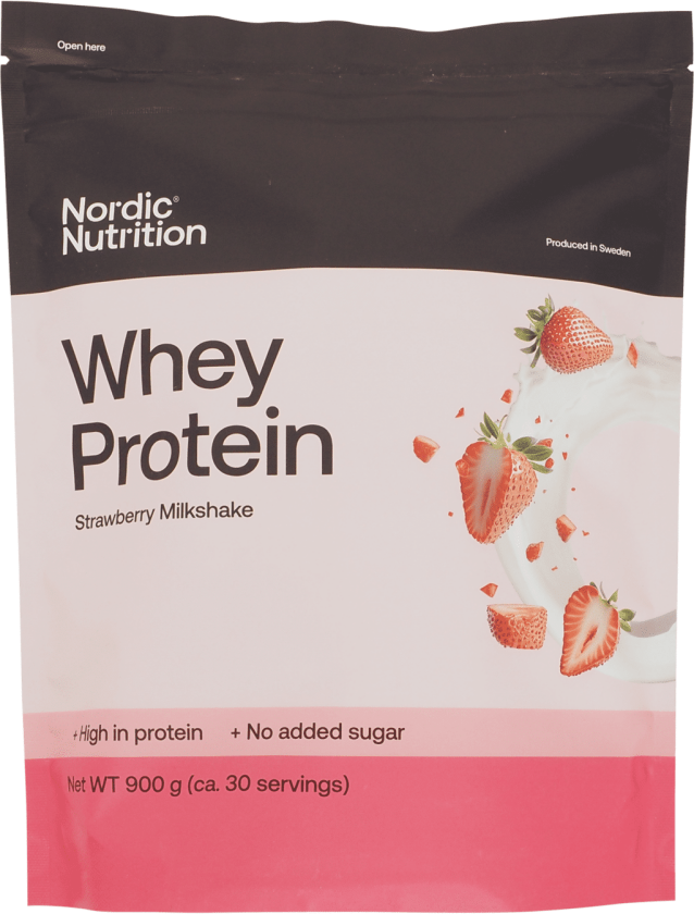 Whey Protein - Strawberry 900 g, proteinpulver STRAWBERRY
