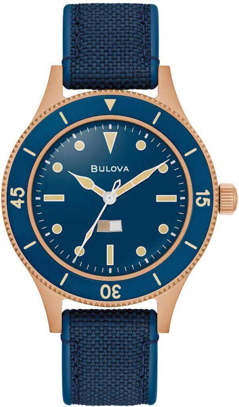 MIL-Ships 98A325 - Automatisk - Bronse - Herreklokker - Silikon - Safir