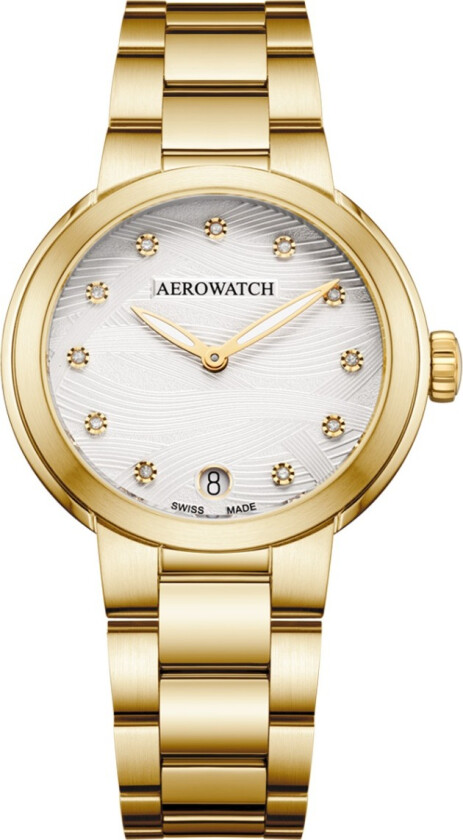 Harmonie Lady Quartz A 42107 JA03 M - Kvarts - Gull - Dameklokker - Rustfritt stål - ledd m/pin - Safir