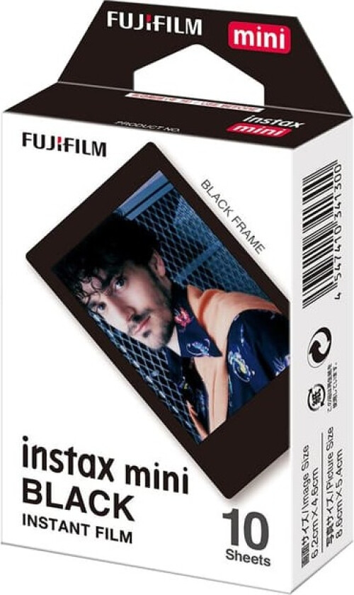 Instax Mini fotoark - sort ramme (10-pakning)